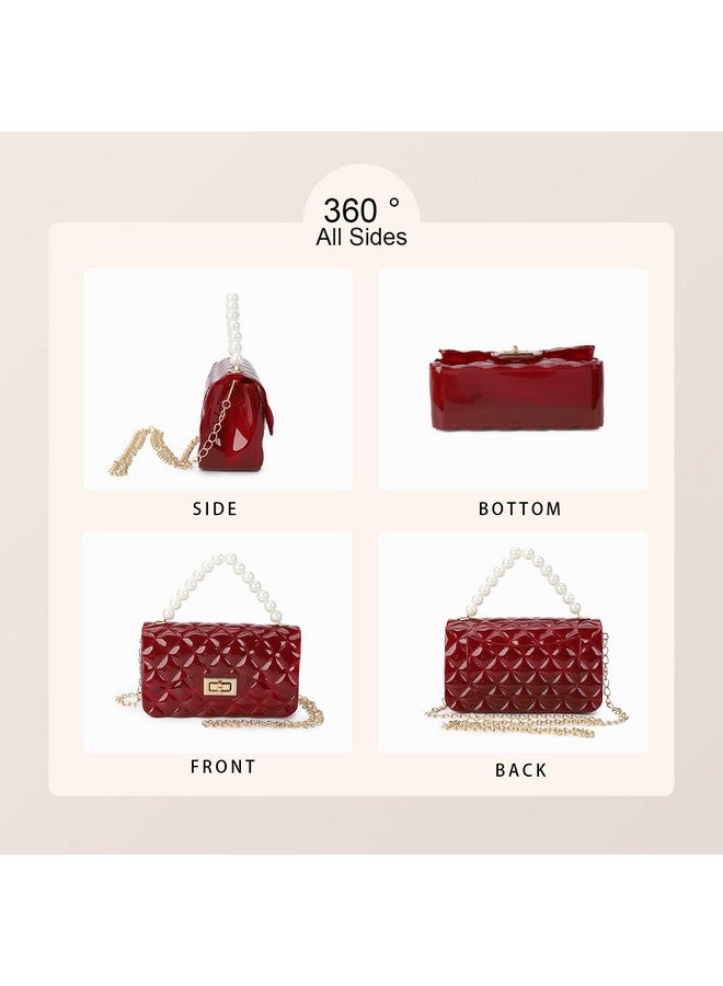 Gladdon Mini Quilted Crossbody Bags for Teen Girls Shoulder Purses Chain Strap Handbags Birthday Gift for Girl Red - Image 4