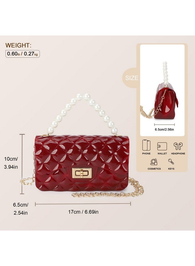 Gladdon Mini Quilted Crossbody Bags for Teen Girls Shoulder Purses Chain Strap Handbags Birthday Gift for Girl Red - Image 1
