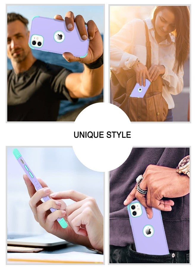 بنتوبين جراب BENTOBEN لهاتف iPhone 11، جراب متين 2 في 1 لحماية كاملة للجسم من الصدمات، مصنوع من مادة البولي كربونات الصلبة الهجينة، مناسب للفتيات والنساء والأولاد والرجال، لون بنفسجي/نعناعي - Image 5