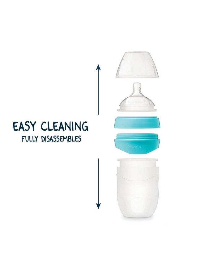 Tiny Twinkle Silicone Baby Bottle With Comfort Grip And Soft Flexible Nipple Squeezably Soft Baby Bottles For Newborn And Up (Mint 6 Ounce) - Image 5