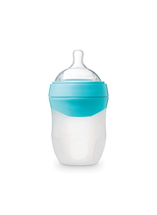 Tiny Twinkle Silicone Baby Bottle With Comfort Grip And Soft Flexible Nipple Squeezably Soft Baby Bottles For Newborn And Up (Mint 6 Ounce) - Image 2