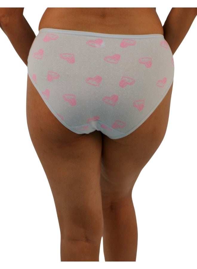 JOANNA JOANNA D112 Women's Heart Design Mid Rise 6-Pack Panties, Multicolor  - Image 4