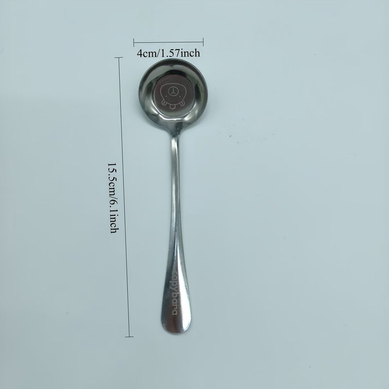1pc Kapibala Stainless Steel Deep Spoon Long Handle For Eating Soup - Image 2
