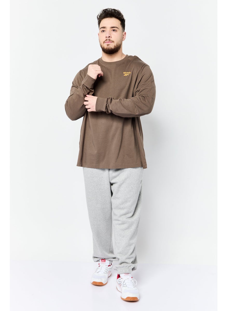 Reebok Men Sportswear Fit Long Sleeve Outdoor T-shirt, Dark Grey  - Image 3