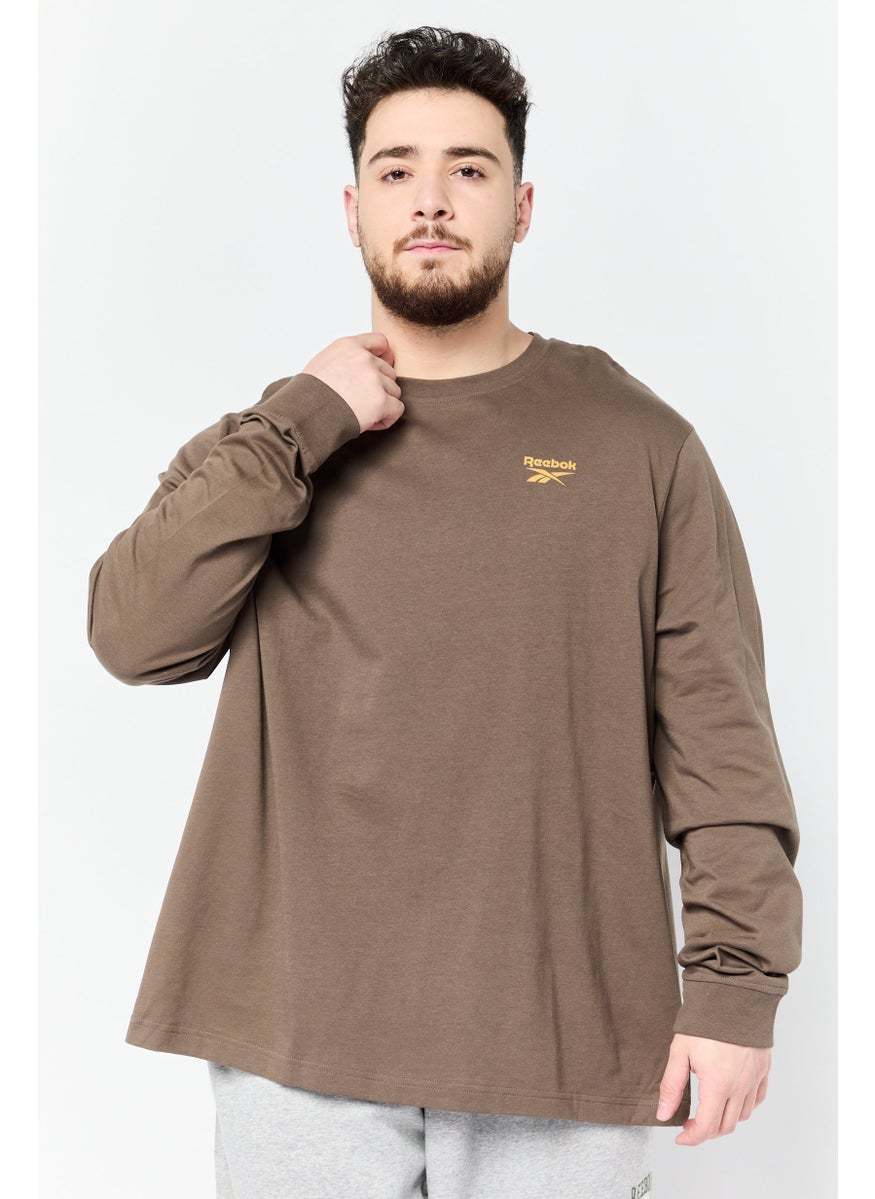 Reebok Men Sportswear Fit Long Sleeve Outdoor T-shirt, Dark Grey  - Image 1