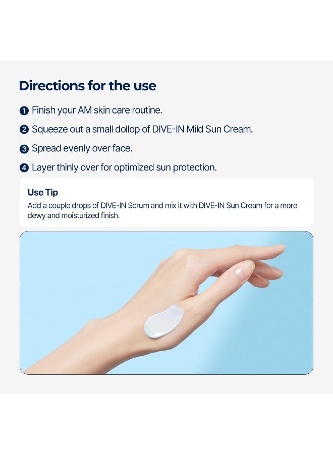 Torriden Dive-In Low Molecular Hyaluronic Acid Mild Sun Cream Spf50+ Pa++++ 60Ml — Vegan Mineral Sunscreen, Hydrating & Matte Finish, 2.02 Fl Oz - Image 5