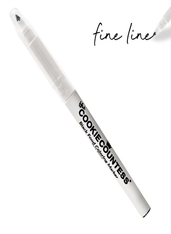 The Cookie Countess Inc أقلام تلوين الطعام ذات الرأس الرفيع الأسود من ذا كوكي كاونتيس - عبوة اقتصادية من 3 قطع - Image 2