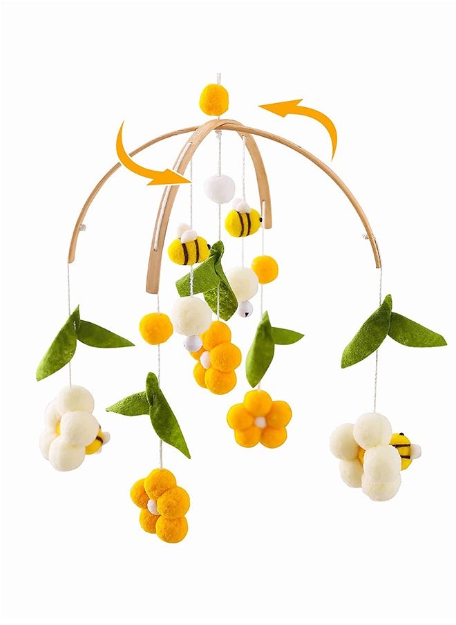 Baby Crib Bee Flower Nursery Decor Shower Toy Set For Infant Bedroom