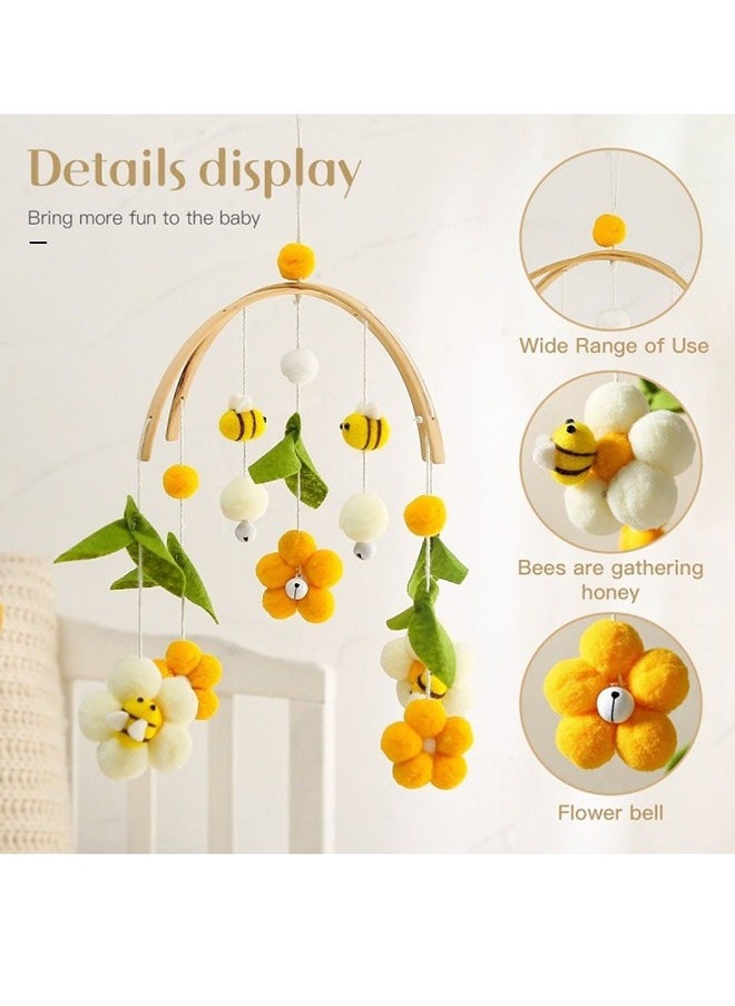 Baby Crib Bee Flower Nursery Decor Shower Toy Set For Infant Bedroom