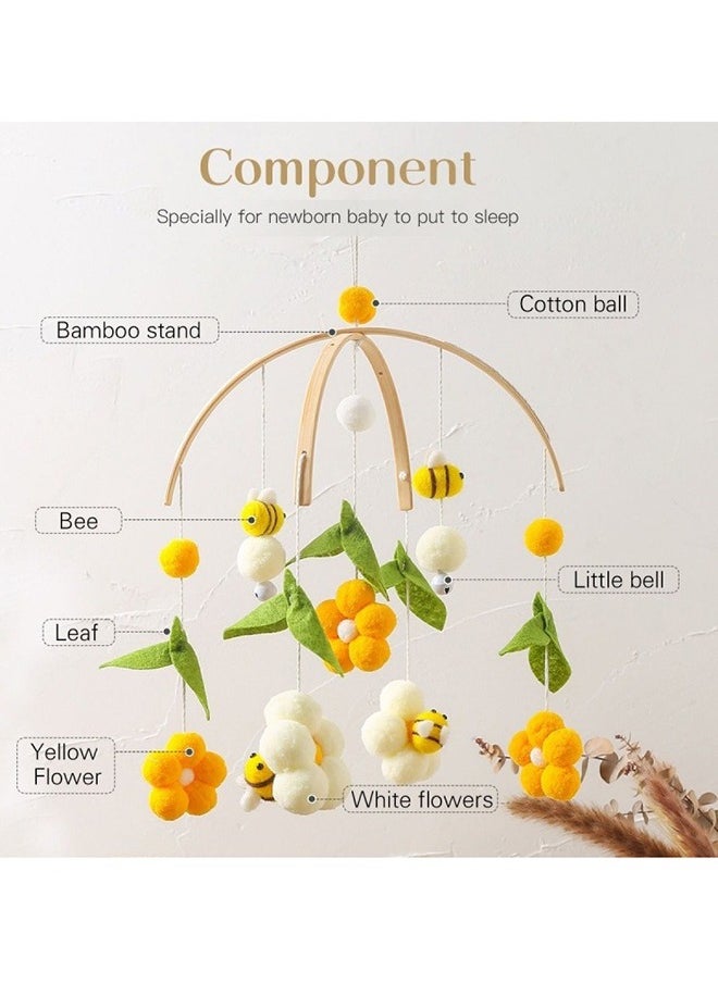 Baby Crib Bee Flower Nursery Decor Shower Toy Set For Infant Bedroom