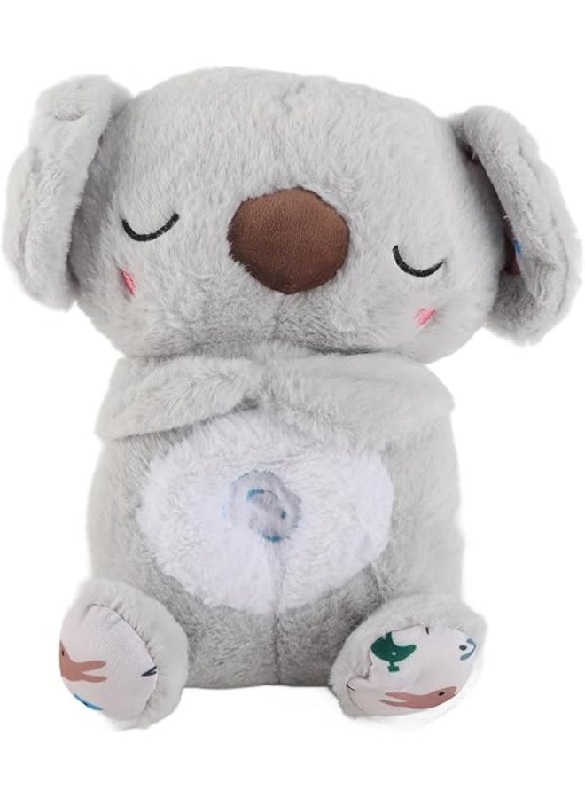 سوبرا كوالا لتخفيف القلق، لعبة كوالا قطيفة مهدئة للتنفس مع إضاءة موسيقية وحركة تنفس إيقاعية، حيوان محشو مهدئ للأطفال، 27 سم - Image 4