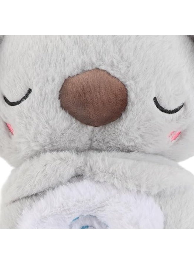 سوبرا كوالا لتخفيف القلق، لعبة كوالا قطيفة مهدئة للتنفس مع إضاءة موسيقية وحركة تنفس إيقاعية، حيوان محشو مهدئ للأطفال، 27 سم - Image 5