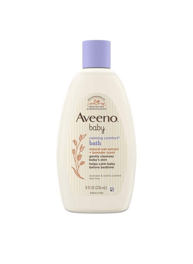 Aveeno Baby Calming Comfort Bath & Wash With Relaxing Lavender & Vanilla Scents & Natural Oat Extract Hypoallergenic & Tearfree Formula Paraben Phthalate & Soapfree 8 Fl. Oz  - Image 2