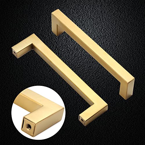 Redunest Cabinet Pulls Gold Cabinet Handles Square Drawer Pulls, 10 Pack 12-3/5 Inch Stainless Steel Kitchen Door Cupboard Cabinet Handles, Drawer Hardware Handles, 320mm Hole Centers - Image 4