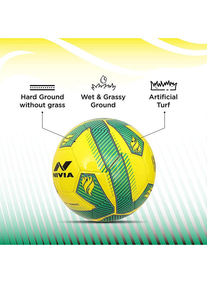 Nivia Training ‎PU Football (Size 5) | Machine Stitched | 32 Panel | TPU top Layer | Soccer Ball | Butyl Bladder Core  - Image 5