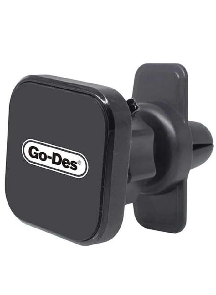 GO-DES 2-in-1 Car Phone Holder – Magnetic Phone Mount, Universal Air Vent Magnetic Device Holder with Extra Strong Adhesion, Compatible with All Devices - Image 1