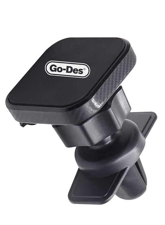 GO-DES 2-in-1 Car Phone Holder – Magnetic Phone Mount, Universal Air Vent Magnetic Device Holder with Extra Strong Adhesion, Compatible with All Devices - Image 4