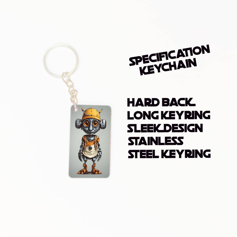OUTFITQUE OUTFITQUE Premium (Pack of 2) Anime-178 Printed Long Keychain For Bike, Scooty, Car, MDF Keyholder - Image 3