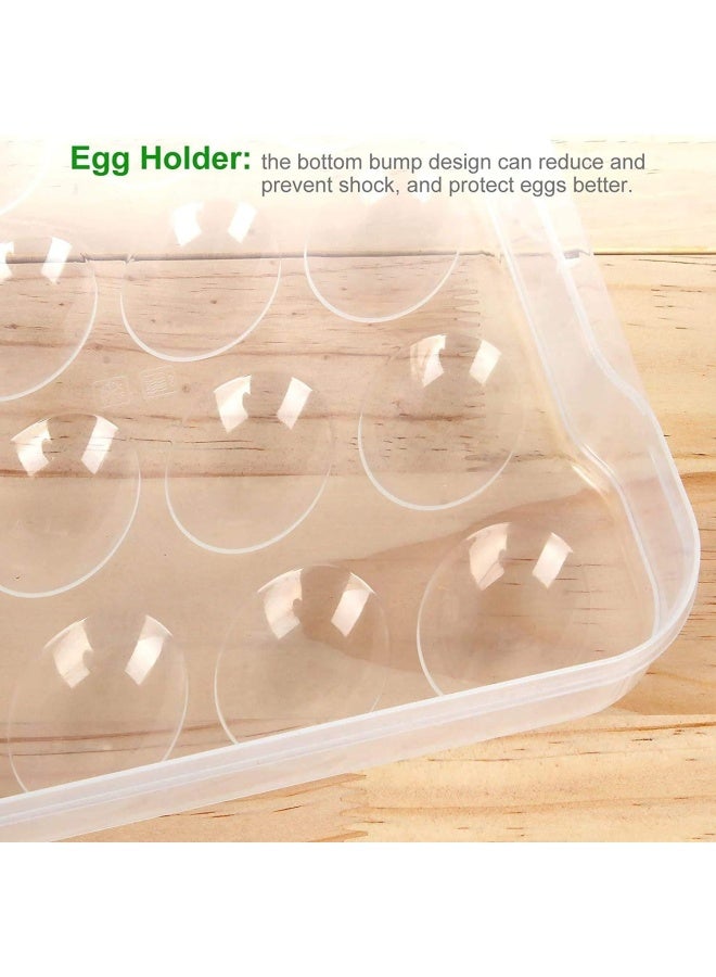 Premify Set Of 3 Stackable Egg Storage Tray, 72 Eggs Storage Trays With Locking Lids, Transparent Egg Holder, Egg Container Crisper Fridge Organizer Bins, Egg Box For Refrigerator, Hiking, Outdoor, Camping - Image 3