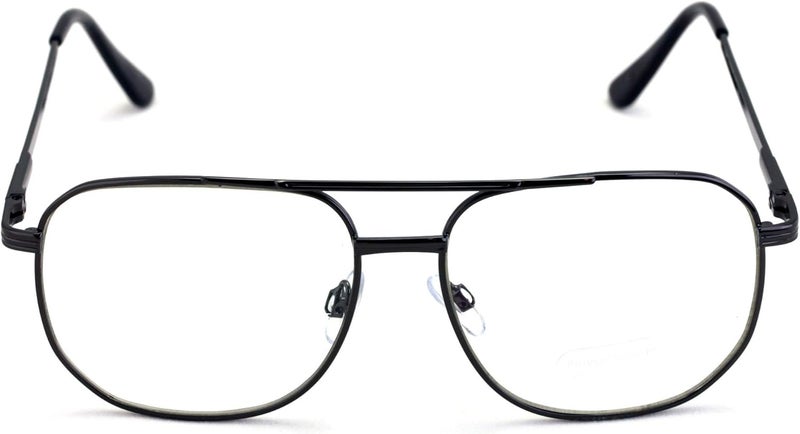 V.W.E. Metal Tear Drop Clear Len Glasses - Big Lens Spring Hinge Square Fashion Gold Gunmetal - Image 4