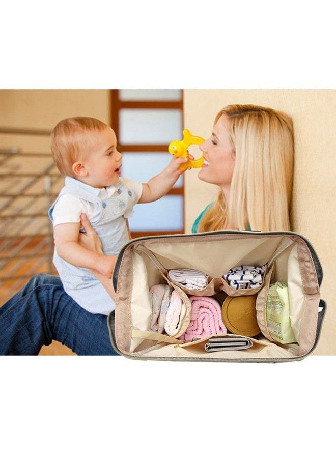 HOUSE OF QUIRK Baby Diaper Bag Maternity Backpack (Red;Beige)  - Image 3