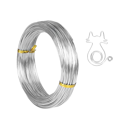 Tenn Well 18 Gauge Aluminum Craft Wire, 165 Feet 1mm Bendable Metal Wire for Jewelry Making, Sculpting, Floral Making, Wreath Making, Crafting, Wire Wrapping, Christmas Ornaments (Silver) - Image 1