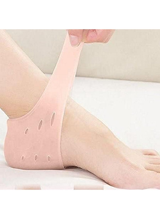 ATETO Anti Crack Silicon Gel Heel and Foot Protector Moisturizing Socks - Heel Socks Pain Relief Heel Cracks Foot Care Protector for Men & Women - Image 2