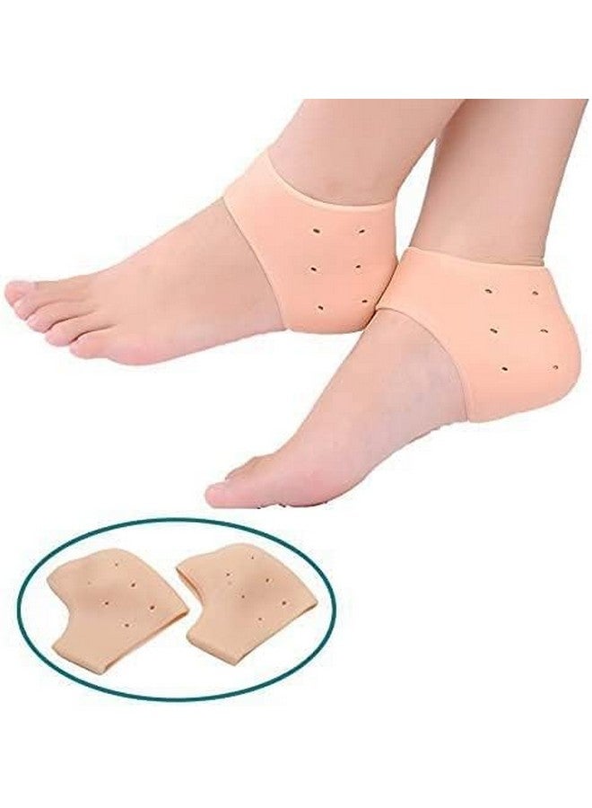 ATETO Anti Crack Silicon Gel Heel and Foot Protector Moisturizing Socks - Heel Socks Pain Relief Heel Cracks Foot Care Protector for Men & Women - Image 3