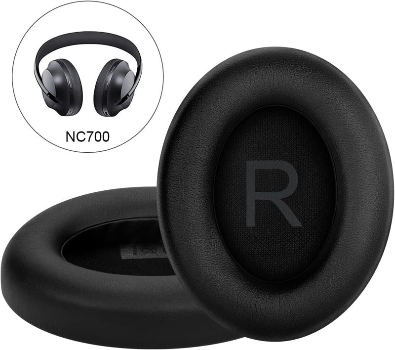 FUNI Bose Ear Pads Replacement Kit for Bose 700 Noise Cancelling Headphones (NC700), Softer PU Leather, Luxurious Memory Foam, Added Thickness, Extra Durable Ear Cushions (Black) - Image 2