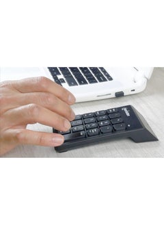 مانهاتن لوحة مفاتيح رقمية لاسلكية بمنفذ USB - 18 مفتاحًا بالحجم الكامل لإدخال البيانات والمحاسبة وبرنامج Excel - لوحة أرقام محمولة ومريحة لأجهزة الكمبيوتر المحمولة والكمبيوتر الشخصي  - Image 2