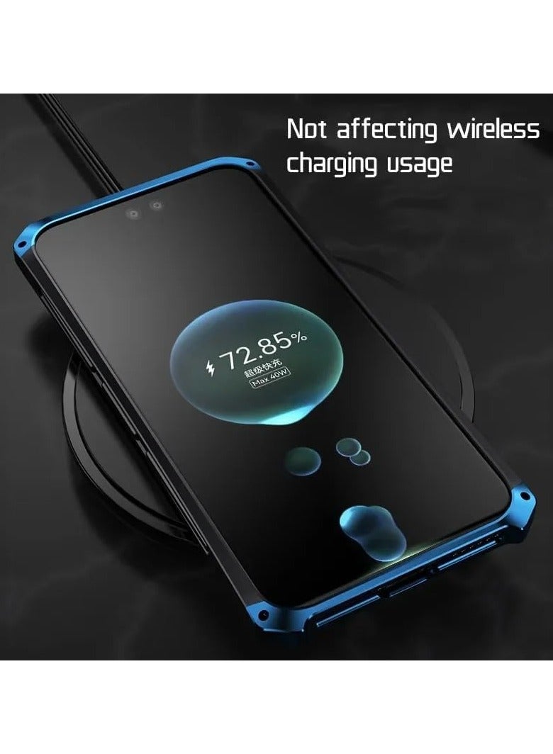 general Phone Case Compatible with Huawei Pura 70 Pro, Luxury Aluminum Metal Bumper Hybrid Hard PC Back Case Cover - Image 5