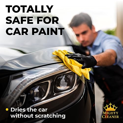 Mighty Cleaner Premium Shammy Cloth for Car Drying - 26”x17” - Super Absorbent Chamois Towel for Car - Scratch-Free, Reusable & Soft - Image 3