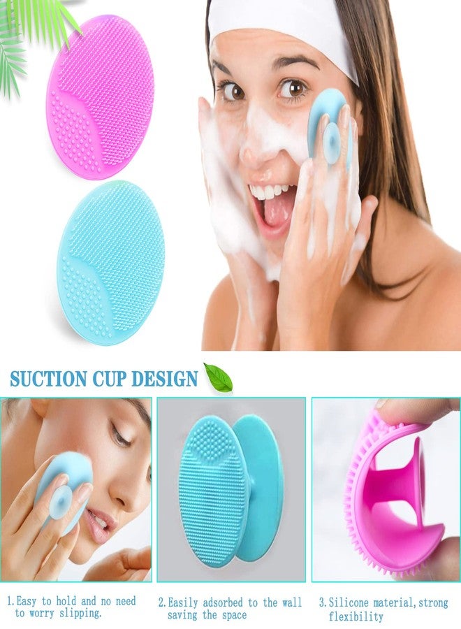Namgznso 6pcs Silicone Face Brush Set, 2PCS Silicone Face Applicator Brush, 2PCS Exfoliating Lip Brush, 2PCS Silicone Face Cleaning Brushes Pad,Blackhead Face Exfoliator Skin Care Tool for Women Men - Image 4