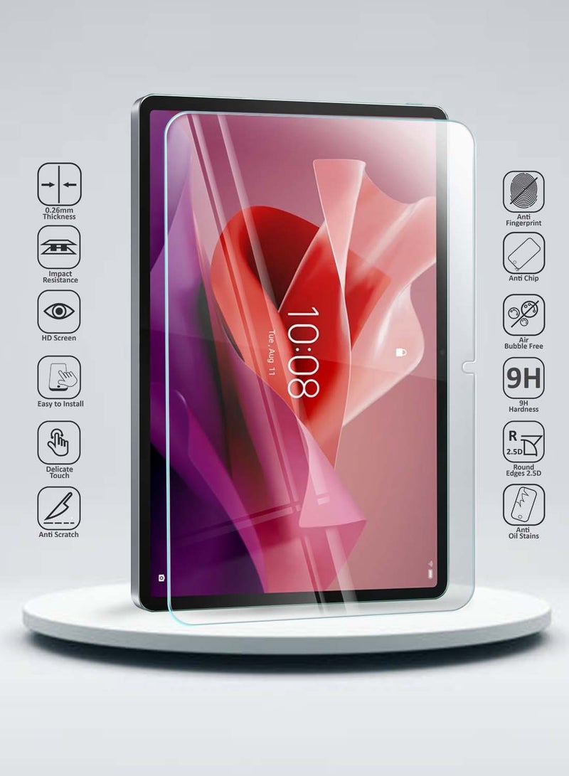 Wtech Lenovo Tab P12 (12.7 inch) 2023 WTech Premium Series Curved Edges Full Cover Tempered Glass Screen Protector (TSGPCN) - Clear - Image 2