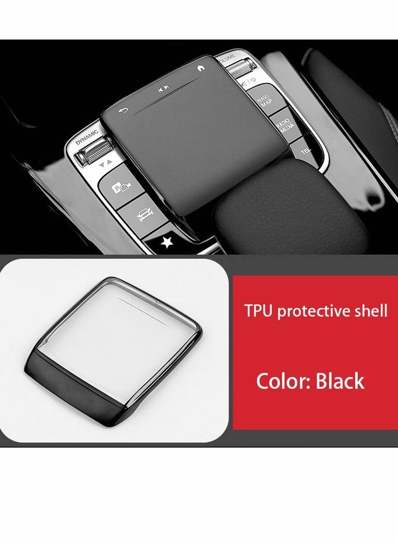 SYOSI Center Consoles Multimedia Protective Cover Applicable for Mercedes Benz Mouse Car Touch Screen Controller Cover Mouse Protector Cover for Mercedes Benz A B CLA GLE GLS GLB GLA 2020 2022 (Black) - Image 2