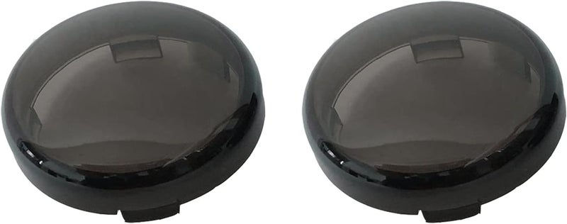 MOTLTECH Turn Signal Lights Lens Cover Compatible with Harley Dyna Fatboy Softail Road Glide, Black 2pcs - Image 1