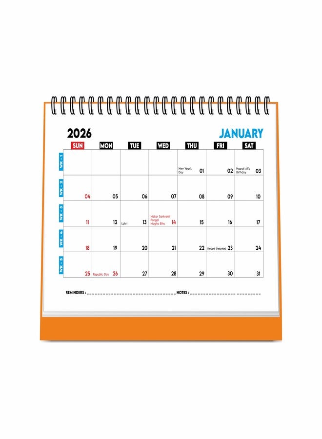 ESCAPER تقويم ومخطط مكتبي ESCAPER 2026 - منظم يومي للطاولة بحجم A5، مخطط طاولة للدراسة والمكتب والمنزل، تقويم هدية للعام الجديد - Image 1