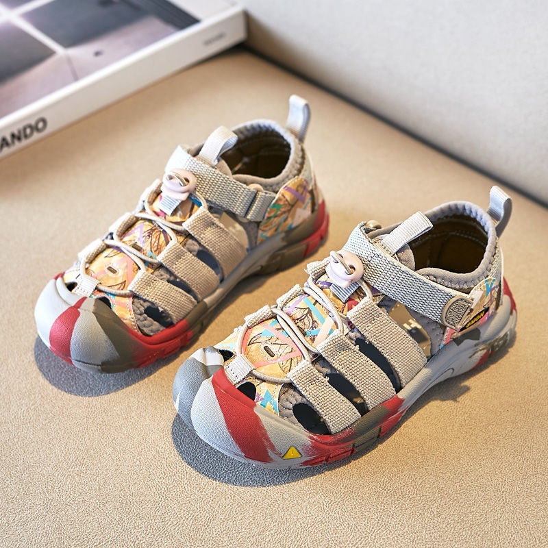 Boys' Baotou Ugly Cute Sandals Summer Sports Beach Shoes Soft Bottom Children'S Shoes Girls' Tracing Shoes - Image 1