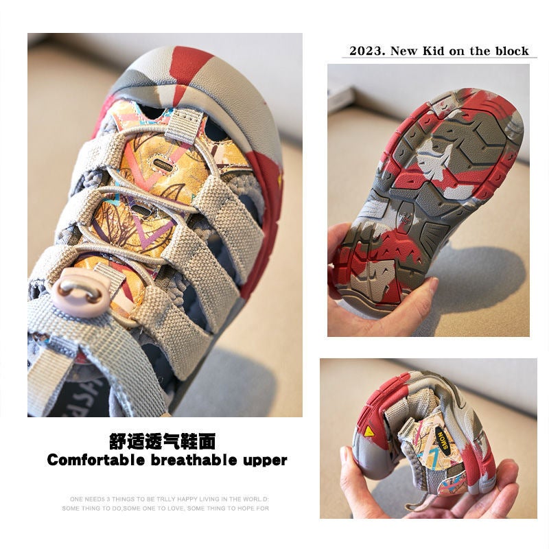 Boys' Baotou Ugly Cute Sandals Summer Sports Beach Shoes Soft Bottom Children'S Shoes Girls' Tracing Shoes - Image 5