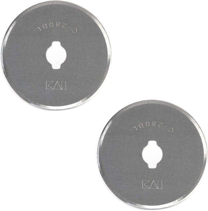 Omnigrid 28mm Refills, 2, Tungsten-Carbon Steel Rotary Blades, 28 mm, 2-Pack, Silver, 2 Count, (2046) - Image 2