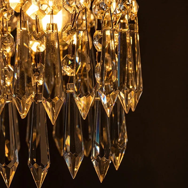 Luxury American Retro Copper Crystal Wall Lamp Creative French Living Room Tv Background Bedroom Bedside Led Lighting - Image 4