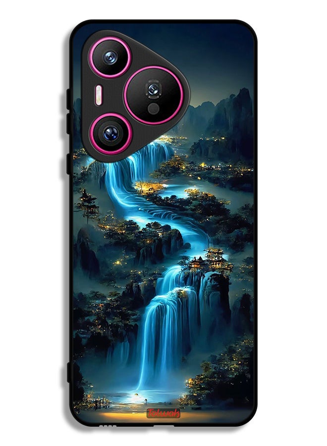 Tolwak Huawei Pura 70 Protective Case Cover Waterfall Art - Image 1