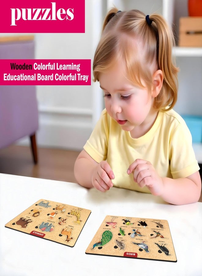 Twinster Wooden Puzzle Toys Board for Kids Education of Age 2 & Above | Sensory Development Puzzle Toy for Boys and Girls (Combo of 8 - Designs 1) - Image 3