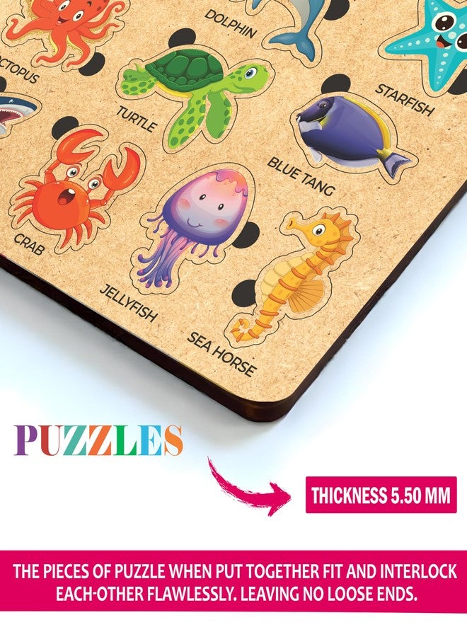 Twinster Wooden Puzzle Toys Board for Kids Education of Age 2 & Above | Sensory Development Puzzle Toy for Boys and Girls (Combo of 8 - Designs 1) - Image 4
