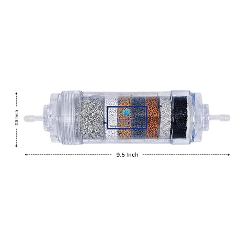 Shapure 9.5-Inch Alkaline Filter with Elbow, pH Liquid for RO Water Purifiers | Antioxidant Antibacterial, pH Enhancer, Food Grade ABS Plastic Alkaline Filter for Post Treatment of Water Purifiers Set - Image 2