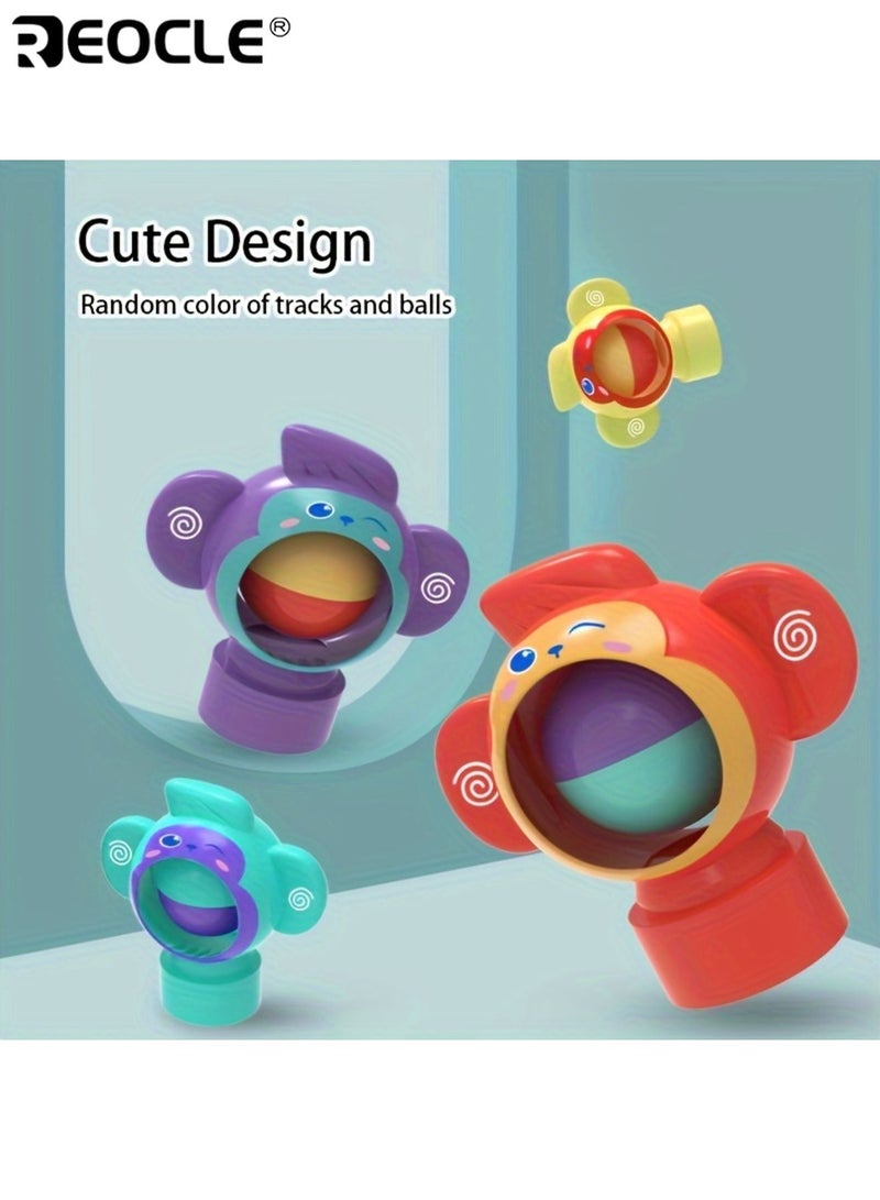 REOCLE Colorful Spiral Rolling Ball Tower Early Learning Fun Track and Stack Toy Set Spinning Balls Great Educational Color Recognition Gifts for Holidays and Birthdays - Image 4