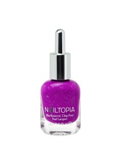 Nailtopia Plantbased Chip Free Nail Lacquer Non Toxic Biosourced Longlasting Strengthening Polish Curve Ball (Bright Purple) 0.41Oz  - Image 1