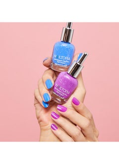 Nailtopia Plantbased Chip Free Nail Lacquer Non Toxic Biosourced Longlasting Strengthening Polish Curve Ball (Bright Purple) 0.41Oz  - Image 4