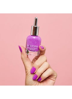 Nailtopia Plantbased Chip Free Nail Lacquer Non Toxic Biosourced Longlasting Strengthening Polish Curve Ball (Bright Purple) 0.41Oz  - Image 3