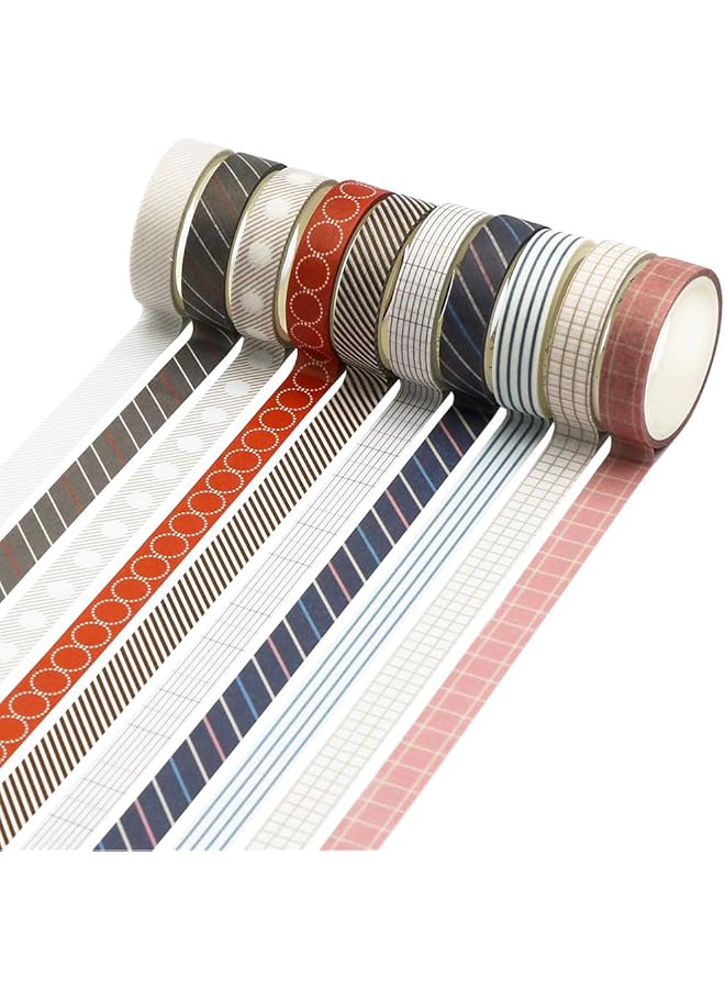 إيروريكس مجموعة شرائط واشي شرائط زخرفية فنية حديثة بألوان دافئة - Image 2